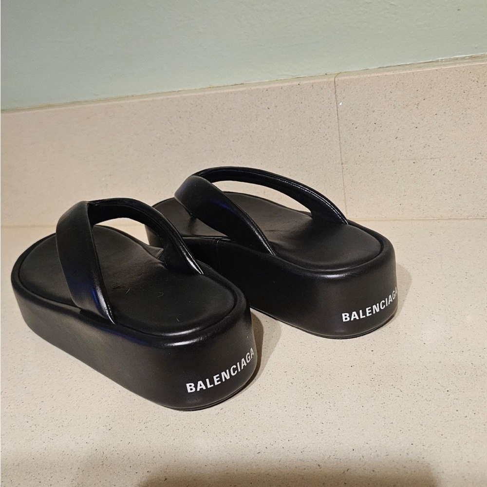 Balenciaga platform thong sandal